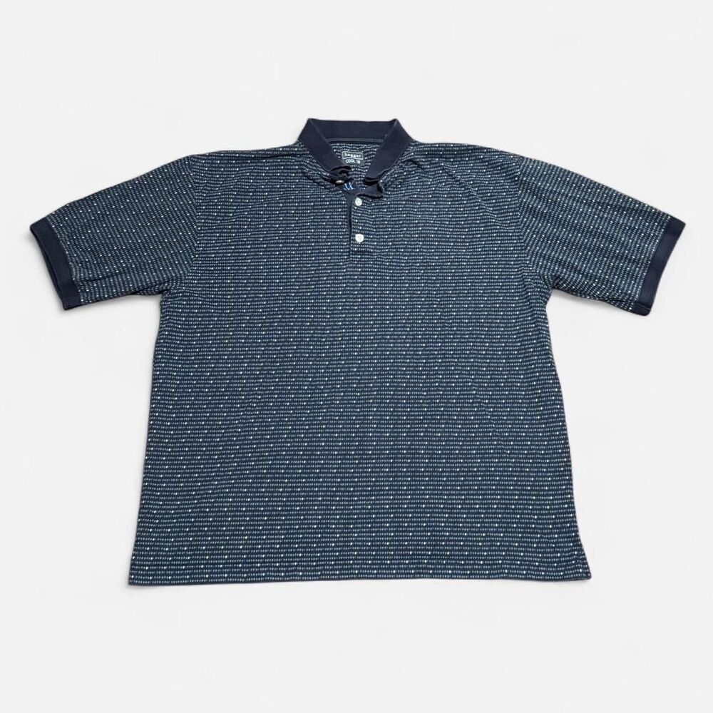 Haggar Navy blue dotted large (width 22/1/2in, length 26in) size polo shirt